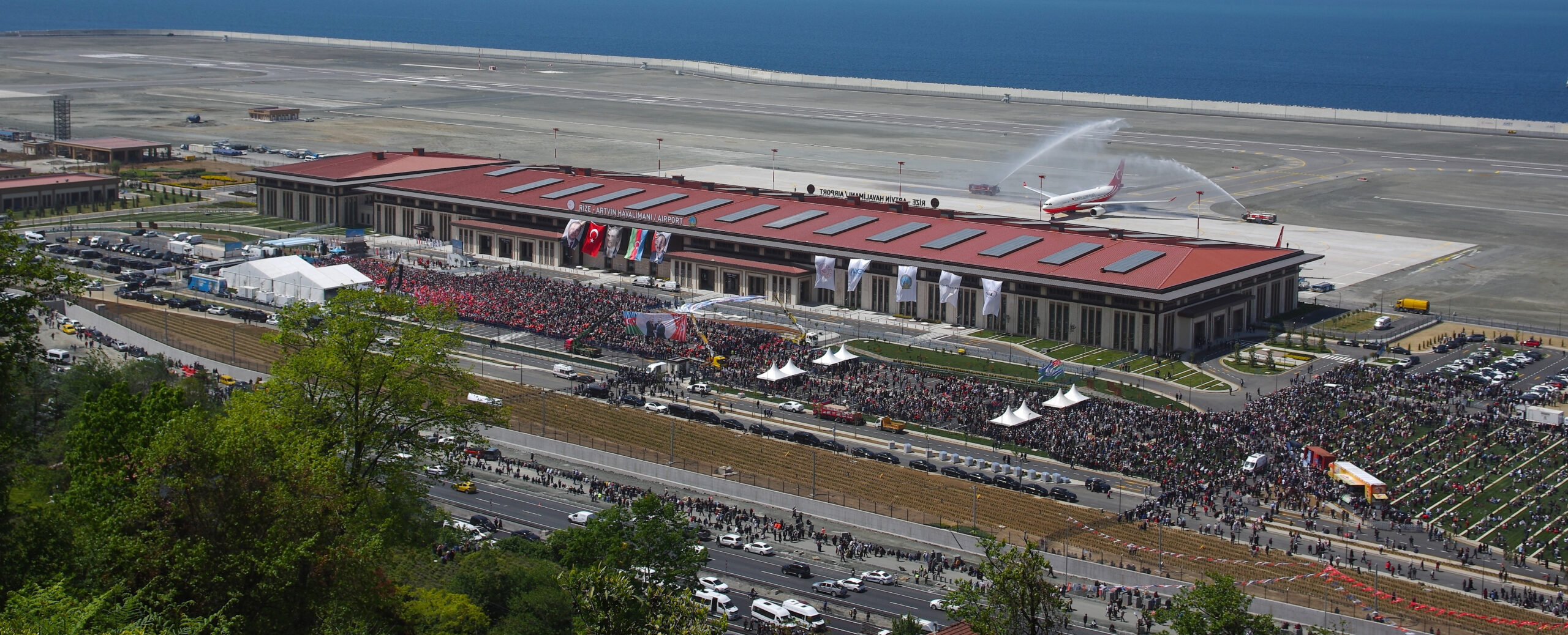 Rize Artvin Havalimanı hava görünümü