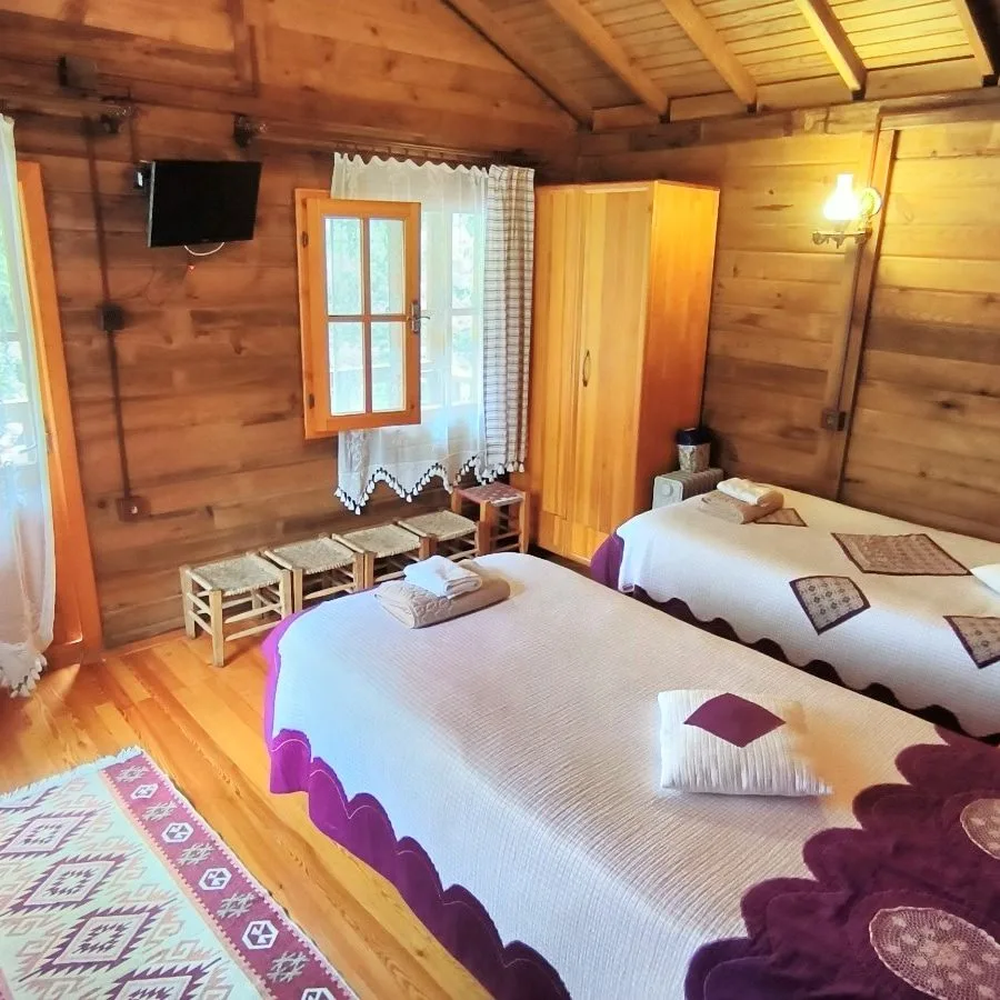 Artvin jakuzili oteller oda içi Mençuna Konakları doğa manzarası