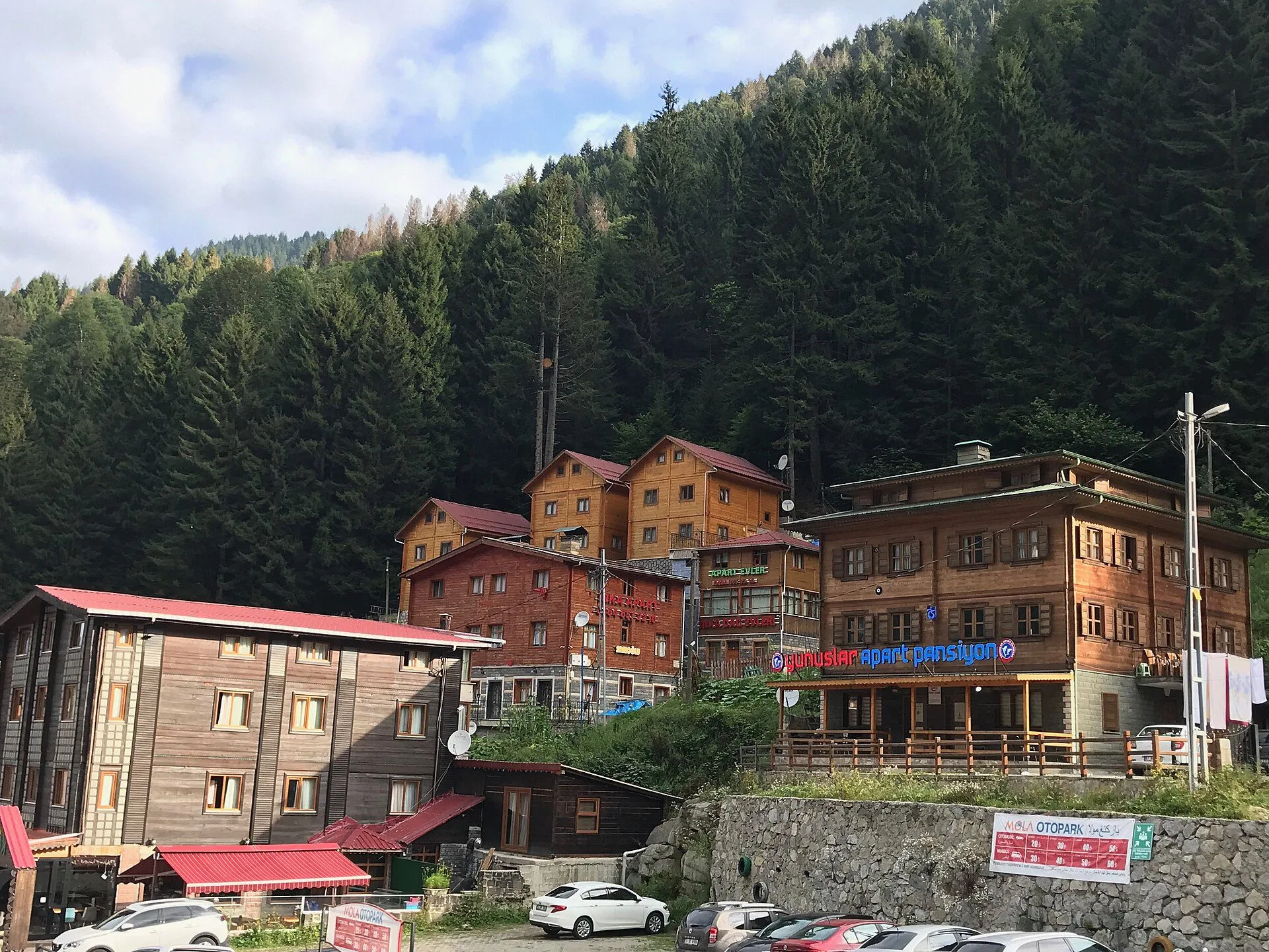 Ayder Yaylası konaklama bölgesi manzarası