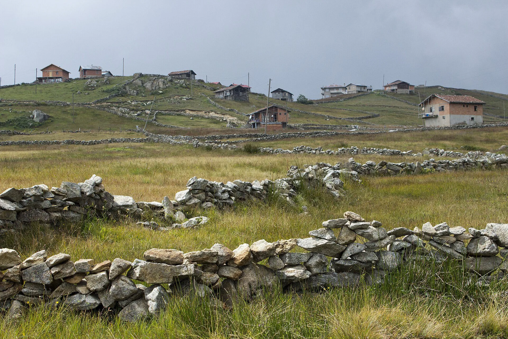 Çaykara yaylası manzarası — trabzon dağ evleri